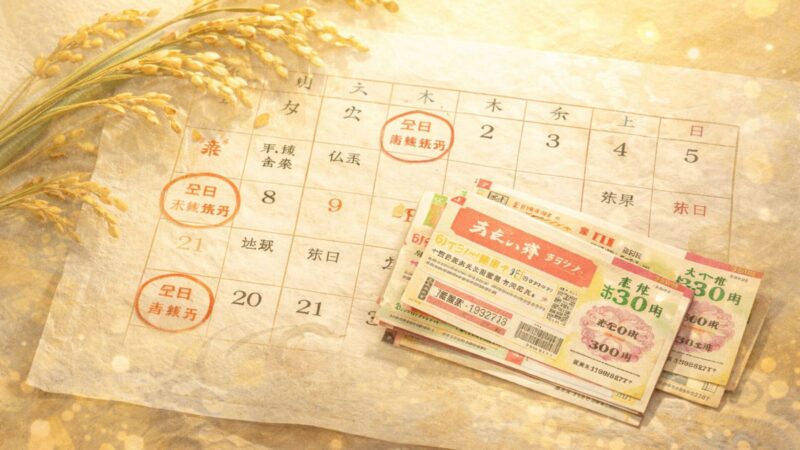 宝くじで当たるジンクスとして吉日が注目される理由